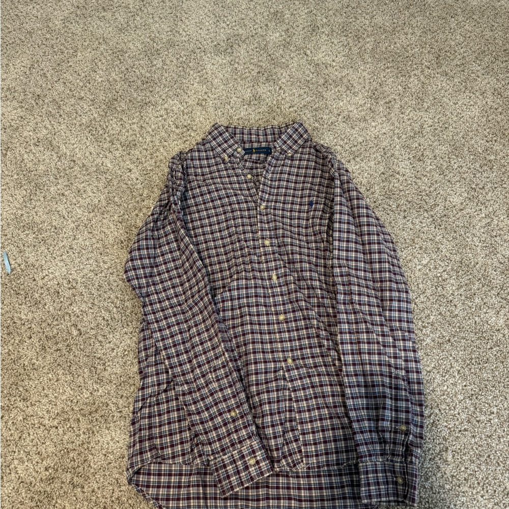 Polo by Ralph Lauren Men's Plaid Shirt - Red and Blue